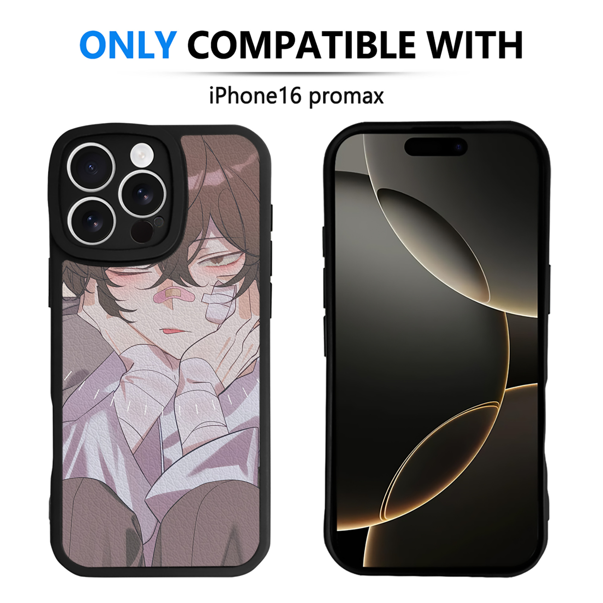 （画像用） 文豪ストレイドッグス Bungo Stray Dogs 【iPhone 16シリーズ対応】シリコンスマホケース（レザー調） 材質：シリコン